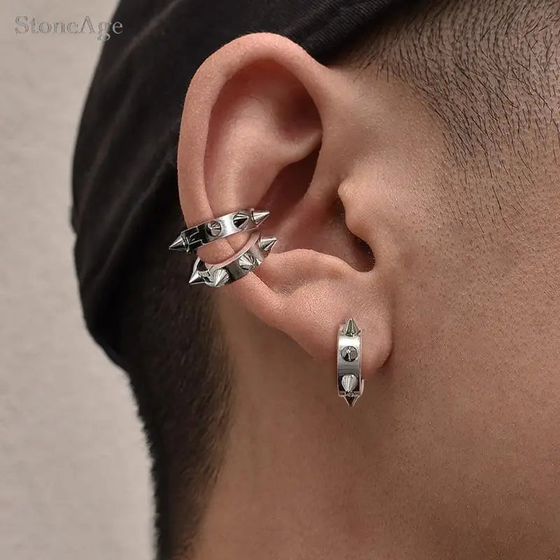Rivet Clip Earring — Gold Stainless Steel