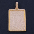 Iced Out Square Pendant Necklace CZ