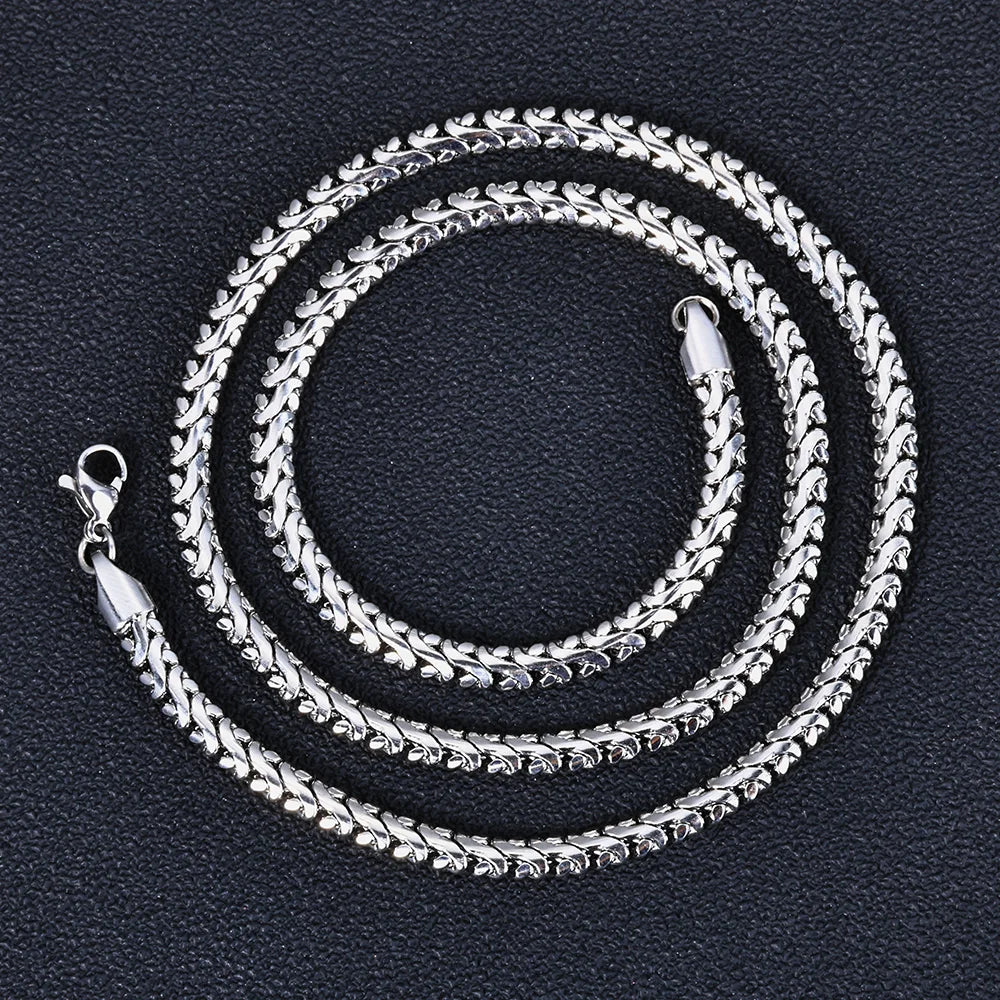 Black Cuban Chain Necklace 18K PVD 4MM