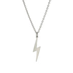 Skyrim Lightning Pendant Necklace Chain Geometric Stainless Steel Simple Necklace for Women Men Party Ornament Jewelry