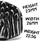 Cross Bible Ring Black — Stainless Steel