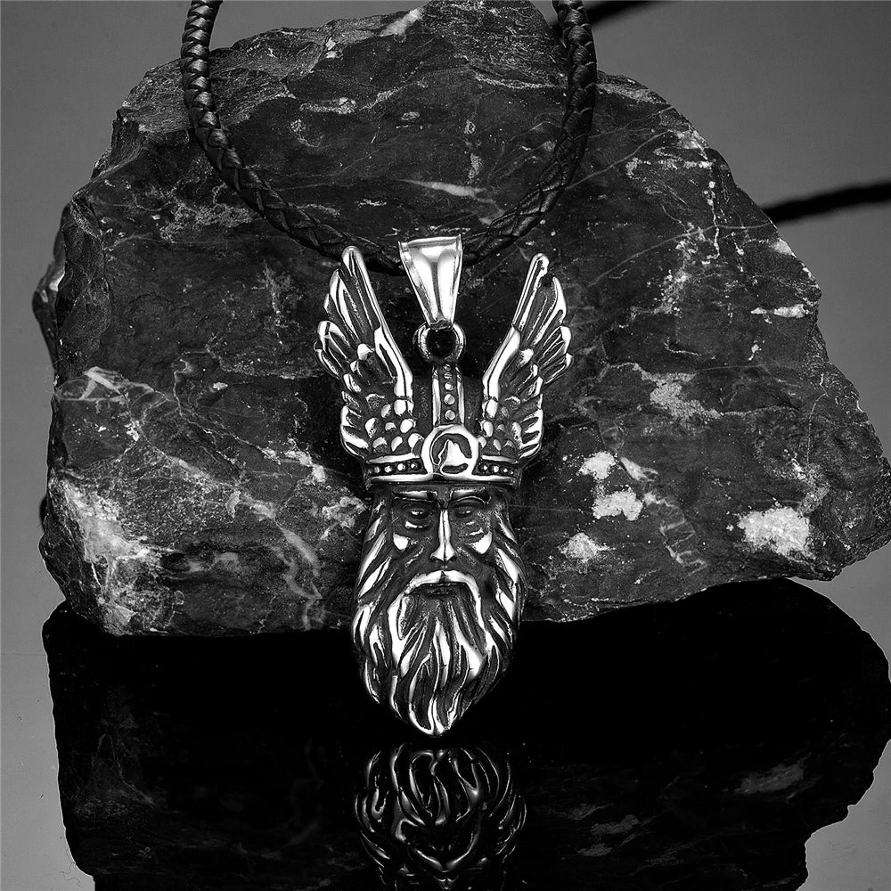 Helm of Awe Viking Amulet Necklace — Stainless Steel