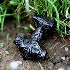 BEIER thor's hammer mjolnir pendant necklace viking scandinavian norse viking necklace with stainless steel chain