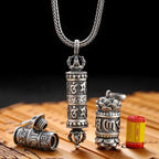 Openable Gawu Box Pendant Necklace — Silver-Tone