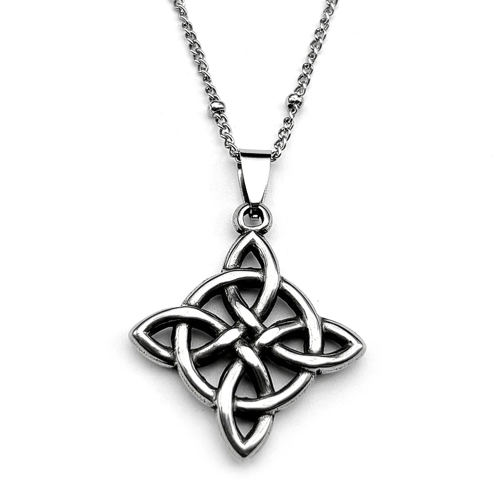 Celtic Witches Knot Necklace — Stainless Steel