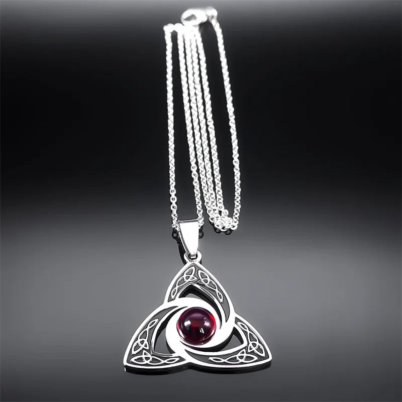 Celtic Trinity Knot Pendant Necklace — Stainless Steel