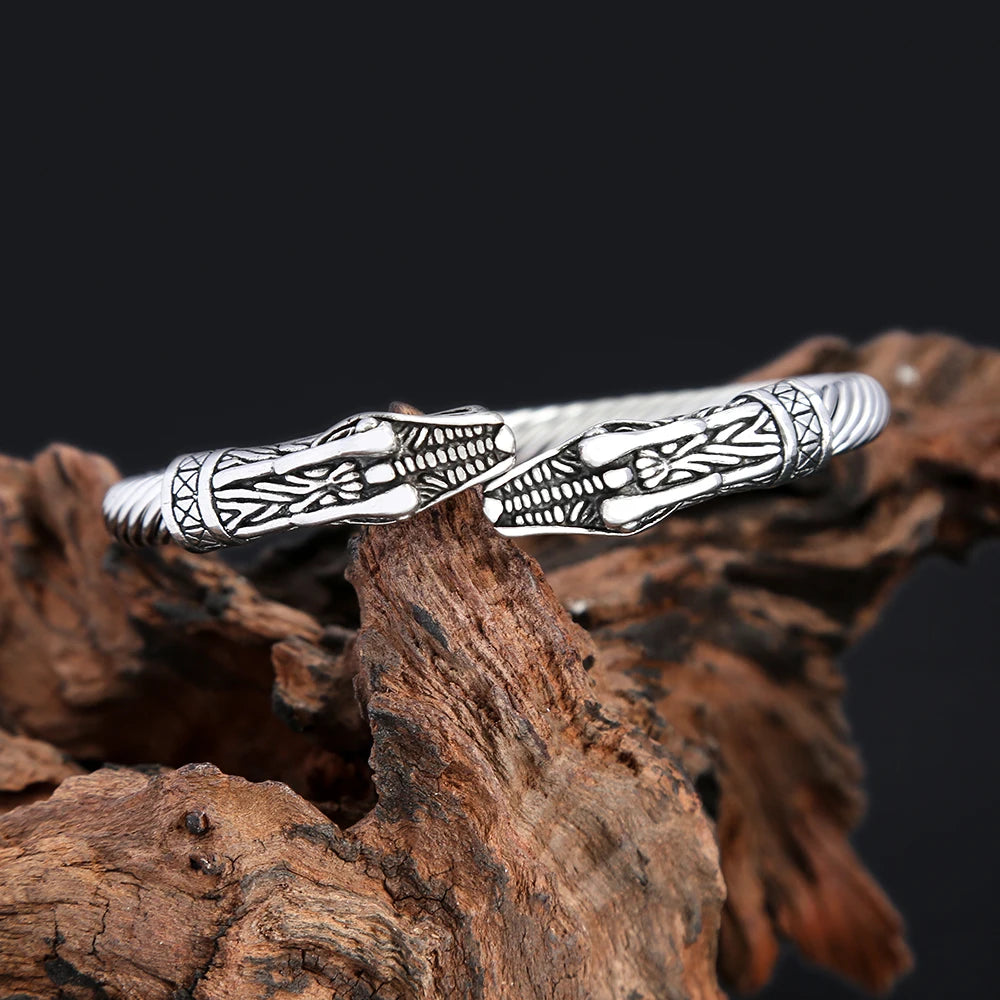 Viking Dragon Head Bracelet — Stainless