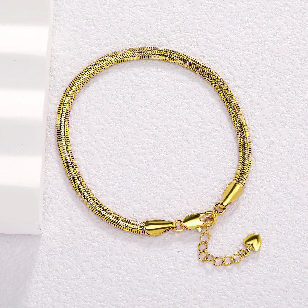 Gold Snake Bracelet Adjustable Statement