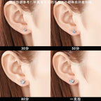 Moissanite Studs Earrings Pass Diamond tester Pen For Men Women 18K Platinum Plated Bride Wedding Gemstone 925 Silver Earrings