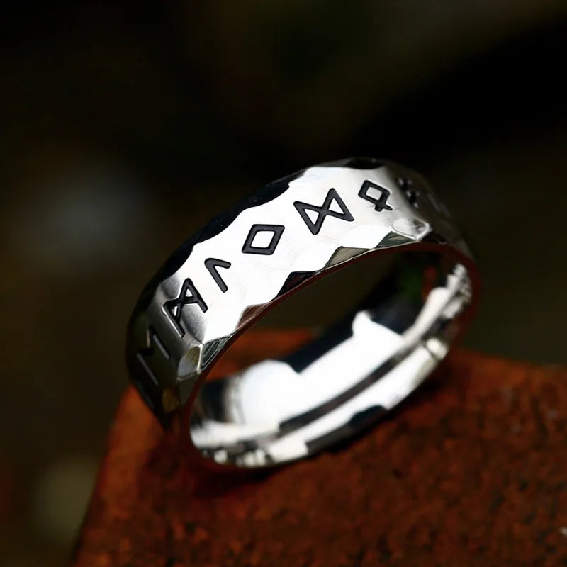 Vintage Odin Norse Viking Amulet Rune Rings For Men Cool Stainless Steel Celtic Knot Ring Wedding Jewelry Valentine's