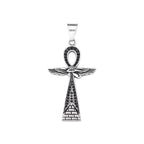 New Fashion Ancient Egyptian Ankh Cross Pendant With Eye of Horus Necklaces For Men Women Stainless Steel Amulet