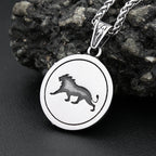 Lion Viking Steel Pendant Nordic Punk Biker Animal