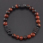 Retro Black Block Volcanic Bracelets Men Women Frosted Onyx Lava Beads Jewelry Yoga Meditation Birthday Gift Wholesales