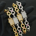 Gold Cuban Chain Necklace Iced Out 12MM CZ