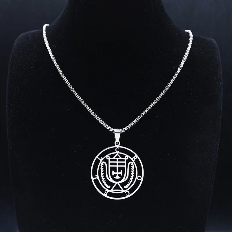 Demon Silver Pendant Seal Crocell Women/men Satan