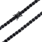 New Iced Out Bling Cubic Zirconia Tennis Chain Bracelet 5mm Black Color Charm Bangle Hip Hop For Women Men Jewelry