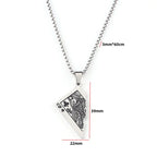 60cm Half Poker Card Pendant Necklace Hip Hop Lucky Ace of Spades Stainless Steel Long Chain Necklace for Men Vintage Jewelry