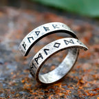 2024 New 316L Stainless Steel Viking Rotating chain rune Ring For Men Fashion retro Amulet fashion Jewelry Gift free