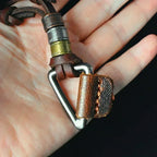 Leather Triangle Rope Chain Necklace — Zinc Alloy