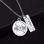 Dumbbell Barbell Letter Pendant — Stainless Steel