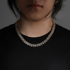 UWIN Reversed Cross Chain Necklace for Women Men 11mm Cubic Zirconia Necklaces with Box Spring Clasp Fashion Jewelry