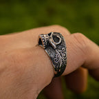 Retro Carved Santa Muerte Ring For Men Punk Gothic Rock Hiphop Designer Open Ring Handmade Jewelry Biker Accessories Unisex Gift