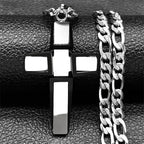 Gothic Cross Silver Pendant Punk Party Collar