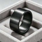 10MM Wide Trendy Stainless Steel Ring For Woman And Man Valentine's Day gift