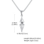 Vnox Stylish Blue Stone Necklaces for Men, Stainless Steel Cube Geometric Pendant Collar Jewelry, Birthday Party Gifts for Him