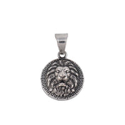 Small Lion Head Pendant Necklace — Stainless Steel