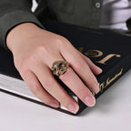 Gothic 316L Stainless Steel Skull Snake Ring For Men Punk Hip Hop Steel/Gold Color Skull Rings Fashion Jewelry Gift Wholesale