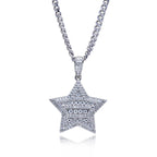 Iced Out Star Pendant — 925 Silver