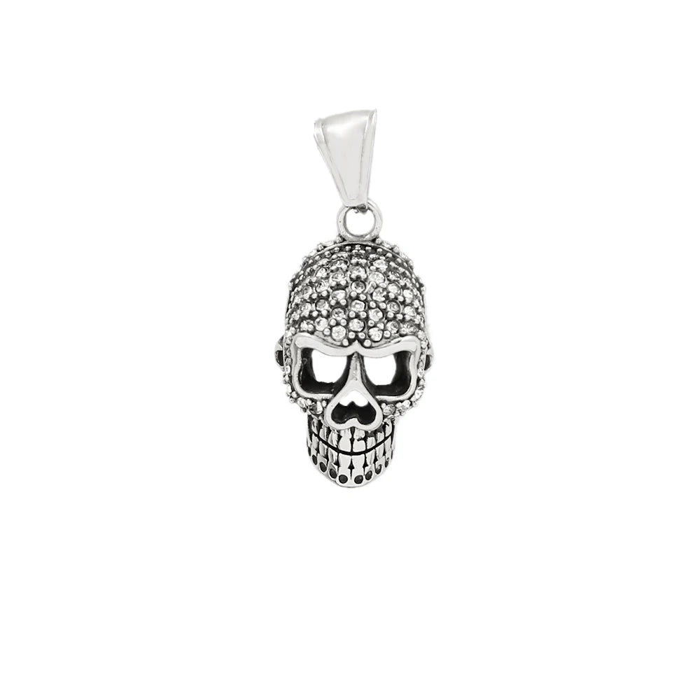 Gothic Skeleton Stainless Steel Pendant Necklace
