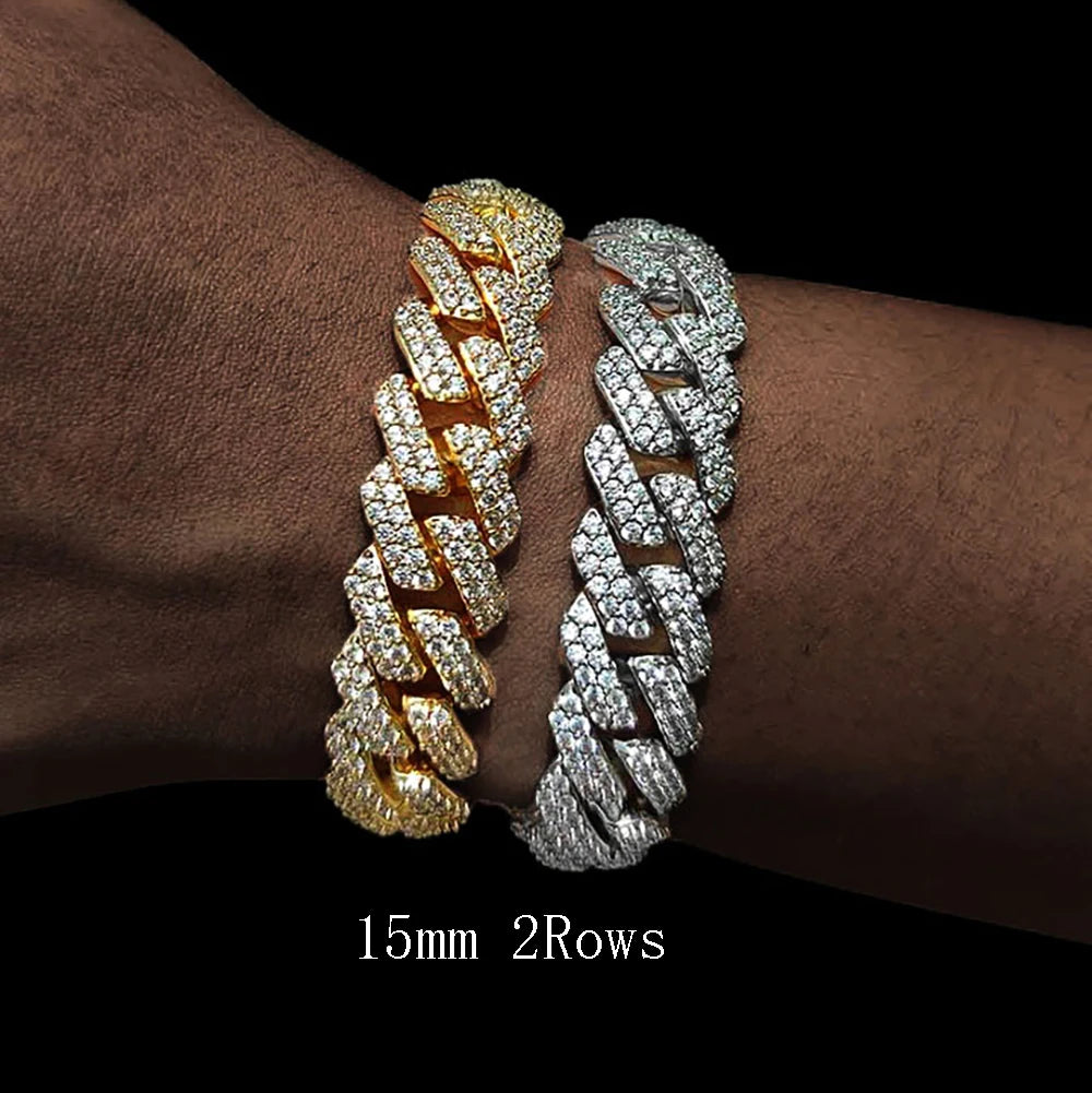 Iced Out Cuban Chain Necklace Stainless Steel 8-25MM