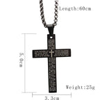 Catholic Cross Stainless Steel Pendant Necklace