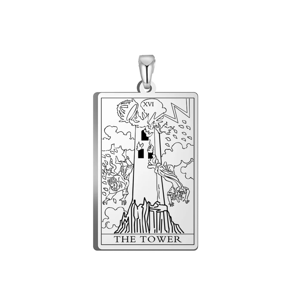 Tarot Major Arcana Amulet Necklace — Stainless Steel