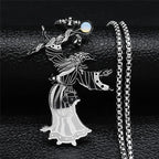 Viking Dragon Stainless Steel Pendant Necklace