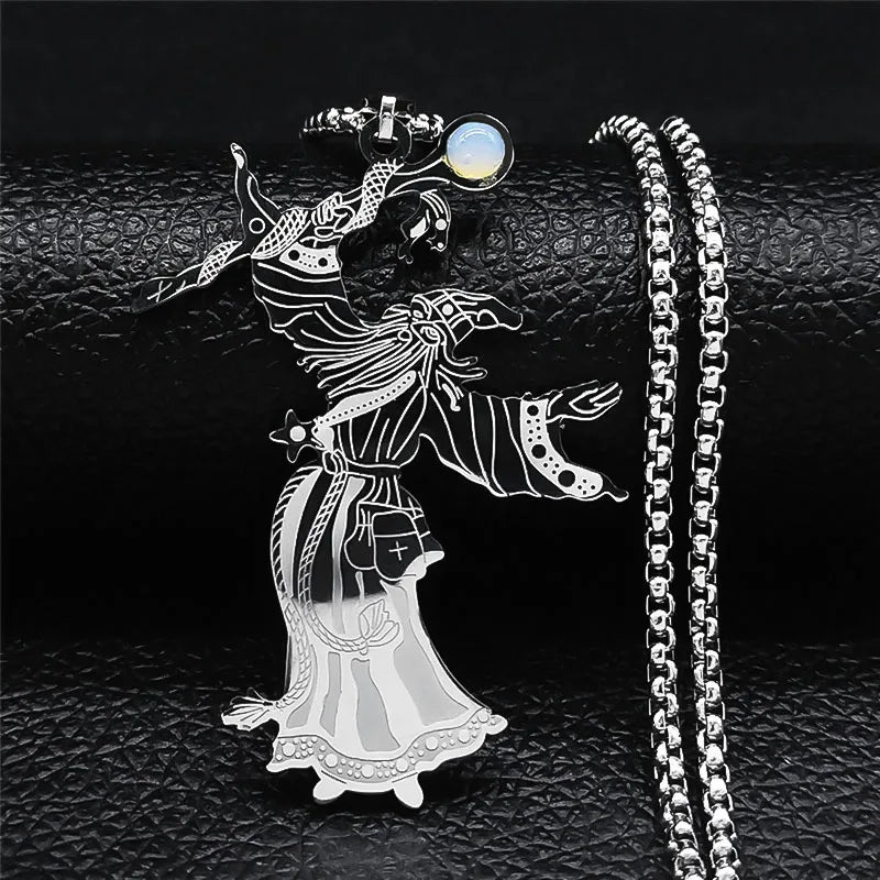 Viking Dragon Stainless Steel Pendant Necklace