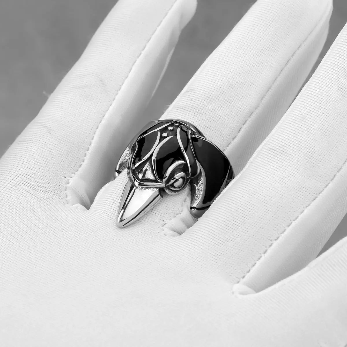 Nordic Viking Raven Pagan Amulet Ring — Stainless Steel