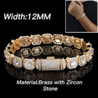 Iced Out Tennis Bracelet Stainless Steel 10/12MM