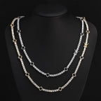 NY Fashion Design Dainty Tennis Chain Gold/Silver Plated Zircon Necklace Luxury Hip Hop Jewelry for Men Women party Gift