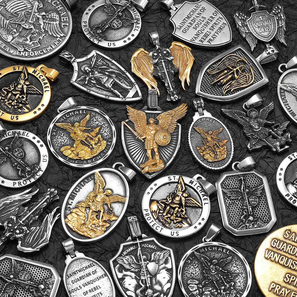 Archangel Michael Pendant — Stainless Steel