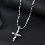 Classic Zircon Cross Necklace Iced Out Hip Hop for Men and Women Bling Pendant Punk Jewelry Gifts