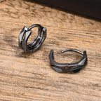Geometric Hoop Earrings — Stainless Steel