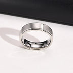 Minimal Matte Band Ring 6mm — Stainless Steel