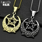 Star Celtic Steel Pendant Vinatge Wicca Triple