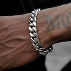 Width 9MM 316L Stainless Steel Encrypted Cuban Chain Bracelet For Men Fashion Hip Hop Party Accessories Boyfriend Gift
