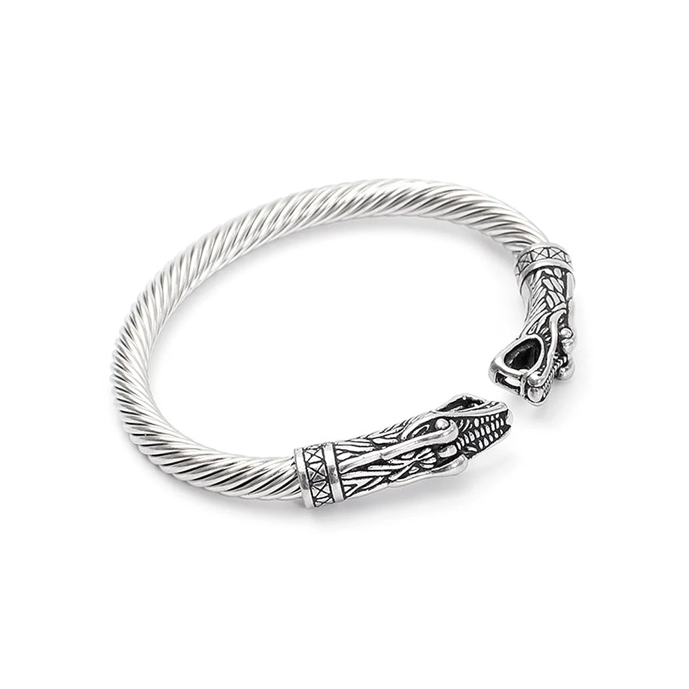 Viking Dragon Head Bracelet — Stainless