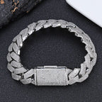 Iced Out Cuban Chain Necklace Stainless Steel 15MM
