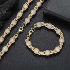 Iced Out Bead Choker Necklace 10.5MM Stainless Steel